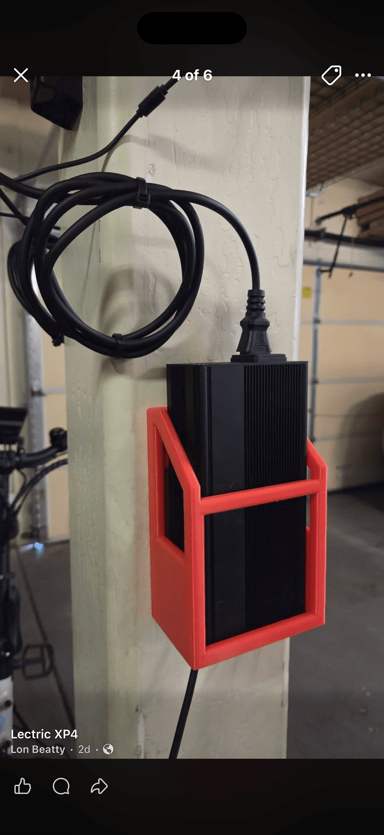 Lectric XP4 charger mount