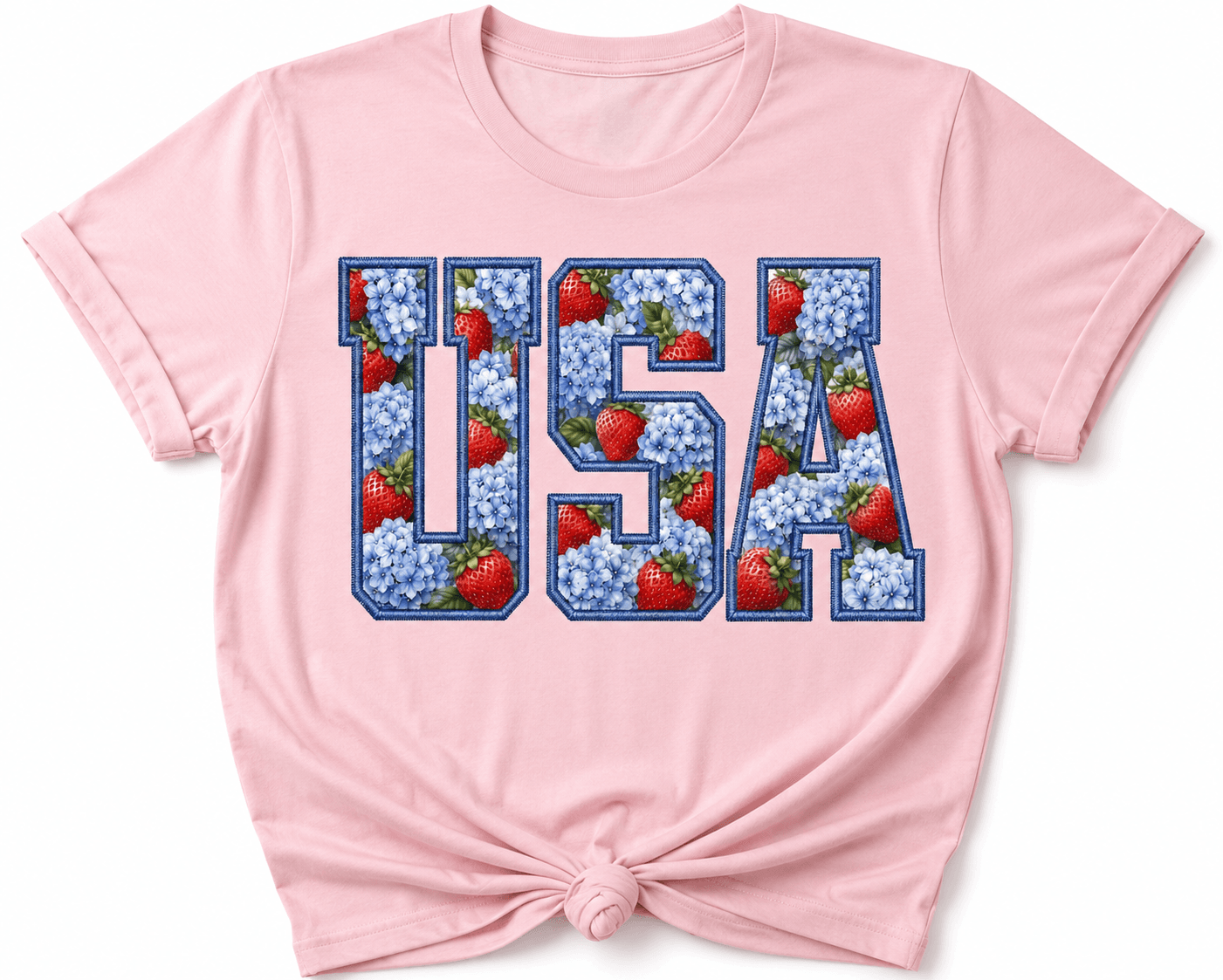 USA fruit and flowers graphic tee thumbnail 3